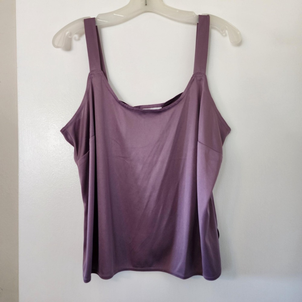 Mauve satin tank top, vintage y2k NEW with tags